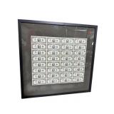 FRAMED SHEET OF UNCUT 2 DOLLAR BILLS