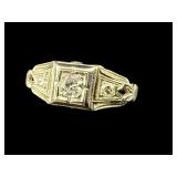 18K VINTAGE DIAMOND FILIGREE RING