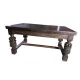 19TH CENT. ACANTHUS CARVED DRAW LEAF DINING ROOM