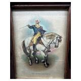 RARE 1912 GEORGE WASHINGTON ON SILK FRAMED