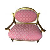 GOLD DECORATED ITALIAN LARGE ARM SETTEE