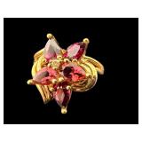 10K PINK TOURMALINE AND RHODOLITE GARNET