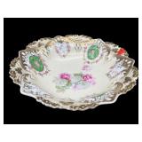 ANTIQUE HAND PAINTED ROSES R S PRUSSIA LARGE BOWL