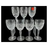 7 WATERFORD CRYSTAL KILDARE CLARET WINE GLASSES