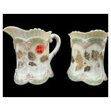 2 PC ANTIQUE NORTHWOOD CHRYSANTHEMUM SPRIG