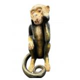 RARE ANTIQUE HUBLEY CAST IRON MONKEY DOORSTOP BANK