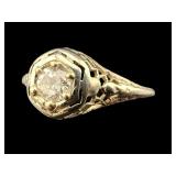 14K FILIGREE DIAMOND ENGAGEMENT/FASHION RING