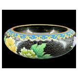 1980's BLACK CLOISONNE BRUSH WASHER