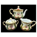 ANTIQUE 3 PC GERMAN PORCELAIN TEASET