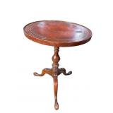 LEATHER TOP WINE TASTING TABLE