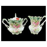 ANTIQUE HAND PAINTED R.S PRUSSIA CREAMER & SUGAR