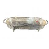 RETICULATED FOOTED SILVERPLATE TRAY
