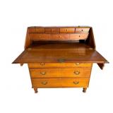 19TH CENT. CHERRY SLANT FRONT DESK
