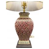 PORCELAIN DECORATOR LAMP WITH SHADE