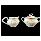 R.S. GERMANY ROSES CREAMER AND SUGAR