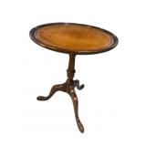 BAKER FURNITURE LEATHER TOP TABLE