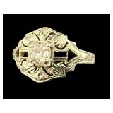 18K DIAMOND FILIGREE FASHION RING