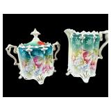 ANTIQUE R.S GERMANY HAND PAINTED SUGAR & CREAMER