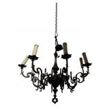 8 LIGHT ANTIQUE BRONZE CHANDELIER