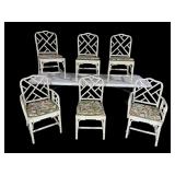 6 BALLARD DESIGNS BAMBOO CHAIRS