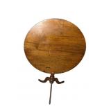 18TH CENT. OAK BIRDCAGE TILT TOP TABLE