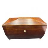 19TH CENT. ROSEWOOD TEA CADDY