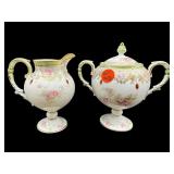 ANTIQUE R.S PRUSSIA HAND PAINTED CREAMER & SUGAR