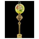 BRADLEY AND HUBBARD BRASS ORNATE BANQUET LAMP