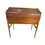 MID CENTURY WALNUT ROLL TOP LADIES WRITING DESK
