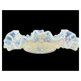 FENTON HOBNAIL OPALESCENT RUFFLED NAPPY BOWL