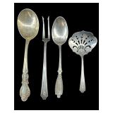 4 PCS STERLING SILVER FLATWARE
