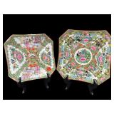 PR OF SQUARE ROSE MEDALLION PLATES
