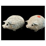 2 McCARTY POTTERY PIGS