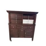 MAHOGANY DENTAL CABINET