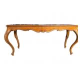 CHERRY FINISH ITALIAN SOFA TABLE