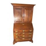 SOLID WALNUT BENCHMADE BLIND DOOR SECRETARY