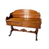 19TH CENT. MAHOGANY ORNATE 2 DRAWER SERVER