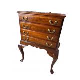 SOLID CHERRY QUEEN ANNE SILVER CHEST