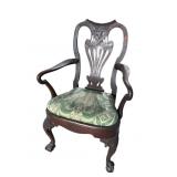 ANTIQUE CHIPPENDALE ARM CHAIR