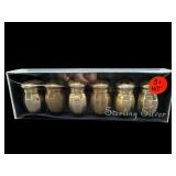 SET OF 6 STERLING SILVER SALT AND PEPPER SHAKERS