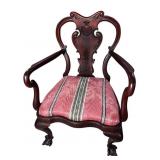 HIGH QUALITY SOLID MAHOGANY CHIPPENDALE ARM CHAIR