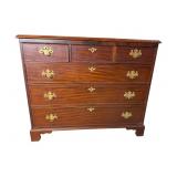 18TH CENT. 5 DRAWER SOLID MAHOGANY CHEST