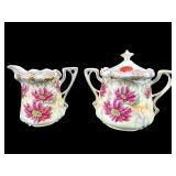 ANTIQUE WHEELOCK PRUSSIA CREAMER & SUGAR