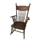MIXED WOOD PRESSED BACK ROCKER