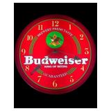BUDWEISER 1996 LARGE LIGHT UP ADVERTISING CLOCK