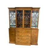 BEACON HILL 2 PC BREAKFRONT CHINA AS IS