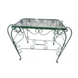 IRON GLASS TOP TABLE