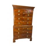 18TH CENTURY MAHOGANY CHEST ON CHEST