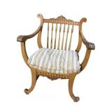 LYRE BACK SPINDLE SAVANNAH ROLLO CHAIR