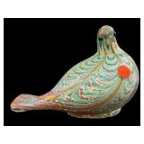 LARGE MURANO STYLE GOLD FLECK BIRD